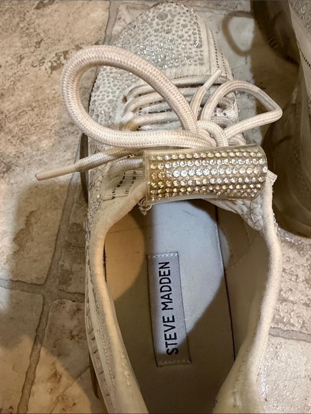 Women’s Steve Madden Maxima Rhinestone Sneakers - Picture 5 of 7